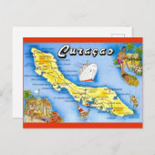 Curaçao Island Kaart Briefkaart (Voorkant / Achterkant)