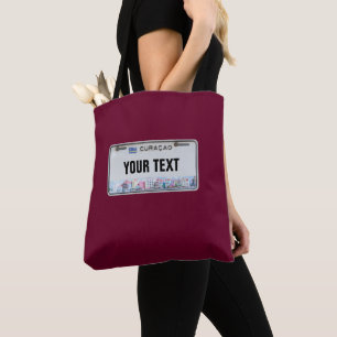 Curaçao Kentekenplaat (aanpasbaar) Tote Bag