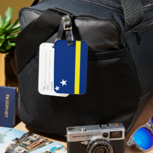 Curaçao Land Vakantie Vlag Nationaal Patriotisch Bagagelabel