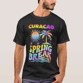 Curaçao lentevakantie donkere tee t-shirt