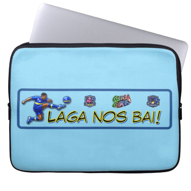 Curaçao Let's Go Laptop Sleeve (Voorkant)