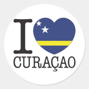 Curacao Liefde v2 Ronde Sticker