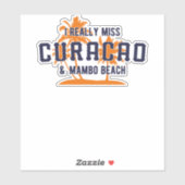 Curaçao & Mambo Beach Tourist Sticker (Vel)