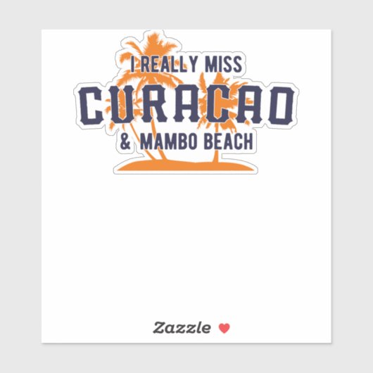 Curaçao & Mambo Beach Tourist Sticker (Vel)