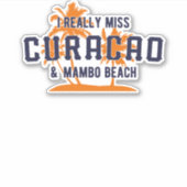 Curaçao & Mambo Beach Tourist Sticker (Voorkant)