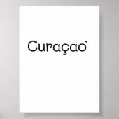 Curaçao - minimalistic typography poster (Voorkant)