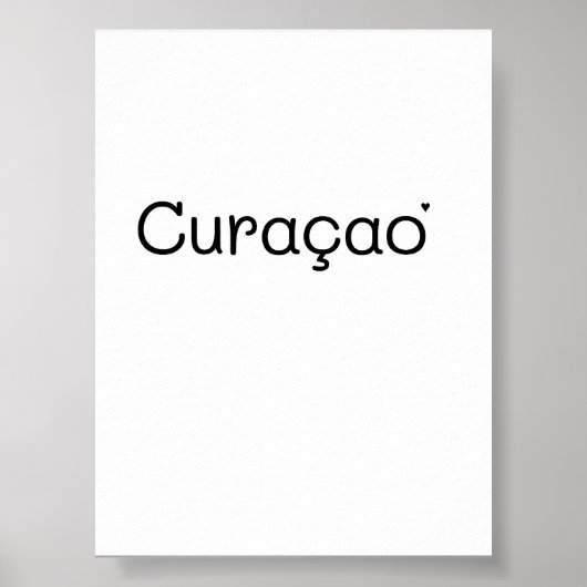 Curaçao - minimalistic typography poster (Voorkant)