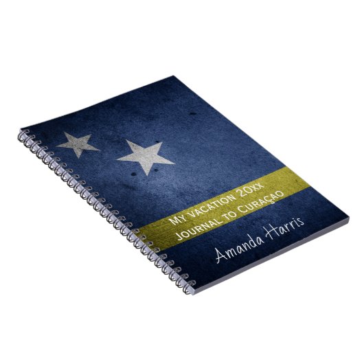 Curacao national Flag Vacation Journal Notitieboek (Rechterzijde)