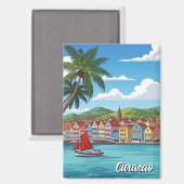 Curaçao Nederlands Caribisch gebied Magneet (Voorkant / Achterkant)