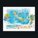 Curaçao Nederlandse Antillen Caraïbisch Eiland Briefkaart<br><div class="desc">Curaçao Nederlandse Antillen Caraïbisch Eiland Geïllustreerde Reisgids met Toeristische Hoogtepunten</div>