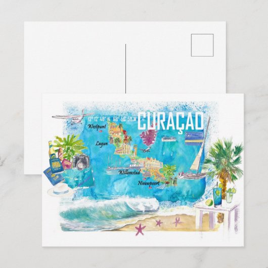 Curaçao Nederlandse Antillen Caribisch Eiland  Briefkaart (Voorkant / Achterkant)