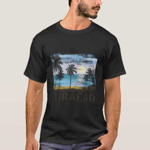 Curacao Palmbomen Surfer Caribbean Souven T-shirt