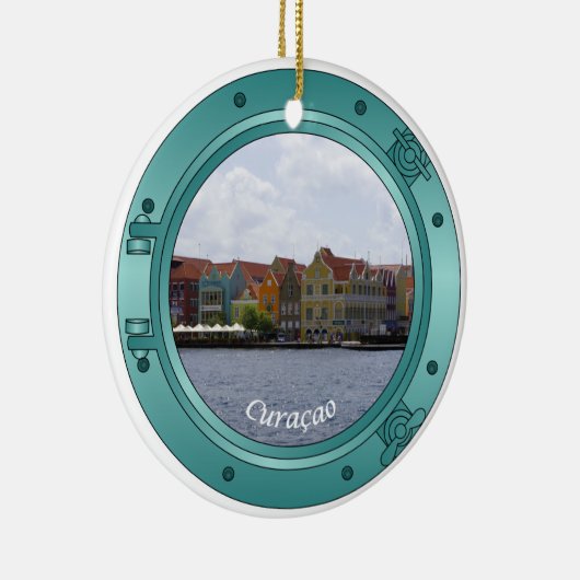 Curacao Porthole Keramisch Ornament (Rechts)