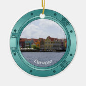Curacao Porthole Keramisch Ornament (Voorkant)