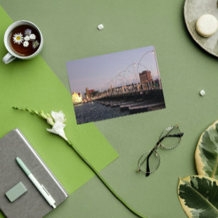 Curaçao Queen Emma Pontoon Bridge in Dusk Briefkaart