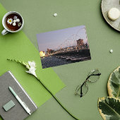 Curaçao Queen Emma Pontoon Bridge in Dusk Briefkaart
