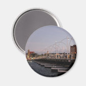 Curaçao Queen Emma Pontoon Bridge in Dusk Magneet (Voorkant / Achterkant)