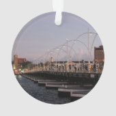 Curaçao Queen Emma Pontoon Bridge in Dusk Ornament (achterkant)