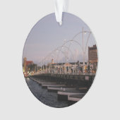 Curaçao Queen Emma Pontoon Bridge in Dusk Ornament (voorkant)