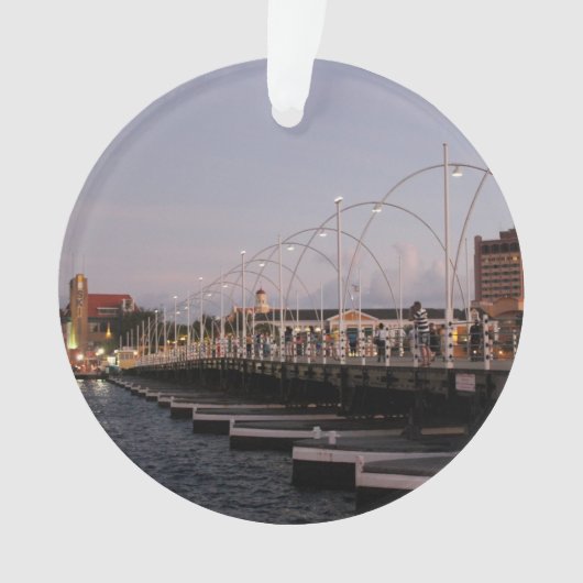 Curaçao Queen Emma Pontoon Bridge in Dusk Ornament (voorkant)