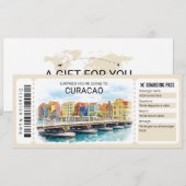 Curaçao Reis Instapassage Ticket Kaart (Voorkant / Achterkant)