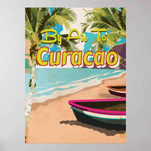 Curaçao Reisposter uit het verleden Poster (Voorkant)