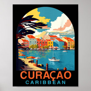 Curacao Reizen Zomervakantie Curacao Caribbean I Poster