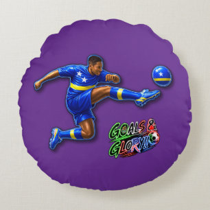 Curaçao rond kussen