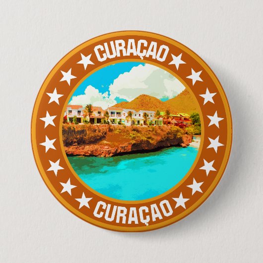 Curaçao Ronde Button 7,6 Cm (Voorkant)