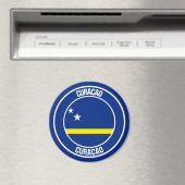 Curaçao Round Emblem Magneet (Insitu (Vaatwasser))