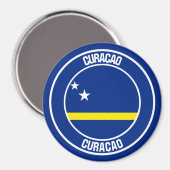 Curaçao Round Emblem Magneet (Voorkant / Achterkant)