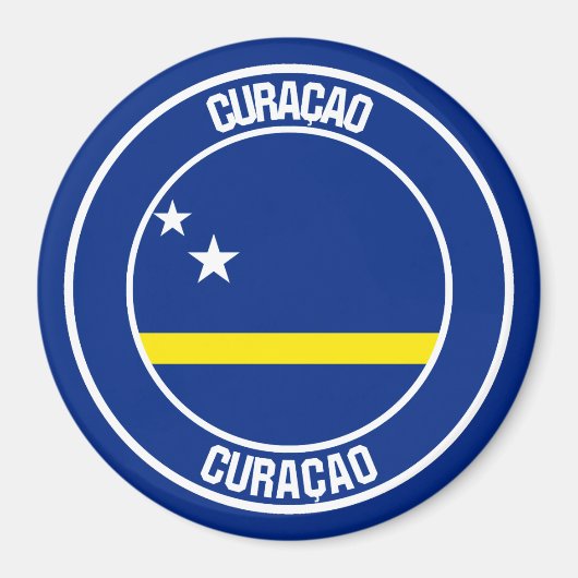 Curaçao Round Emblem Magneet (Voorkant)