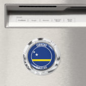 Curaçao Round Emblem Magneet (Insitu (Vaatwasser))