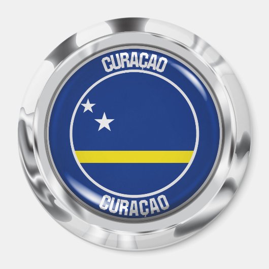 Curaçao Round Emblem Magneet (Voorkant)