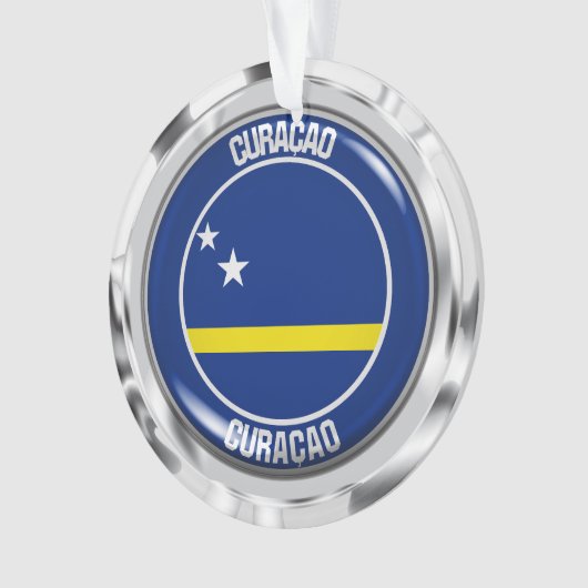 Curaçao Round Emblem Ornament (voorkant)