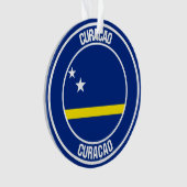 Curaçao Round Emblem Ornament (voorkant)