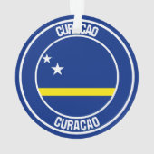 Curaçao Round Emblem Ornament (achterkant)
