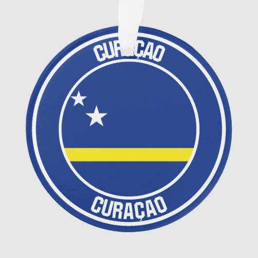 Curaçao Round Emblem Ornament (voorkant)