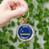 Curaçao Round Emblem Sleutelhanger (Hand)