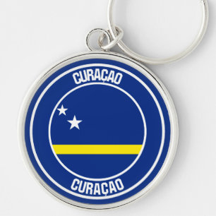 Curaçao Round Emblem Sleutelhanger