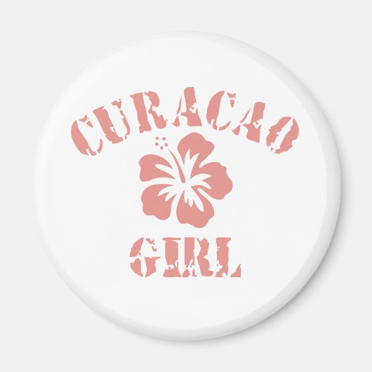 Curacao Roze Meisje Magneet (Voorkant)