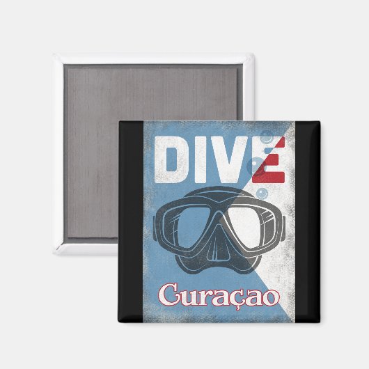 Curaçao  scuba duikmasker magneet (Voorkant / Achterkant)