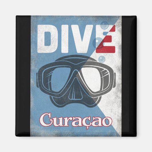 Curaçao  scuba duikmasker magneet (Voorkant)