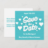 Curaçao sparen de Datum Hartenuitnodiging Save The Date (Voorkant / Achterkant)