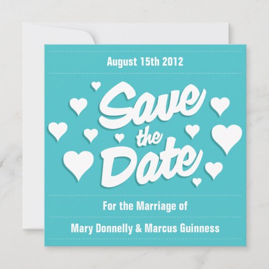 Curaçao sparen de Datum Hartenuitnodiging Save The Date (Voorkant)