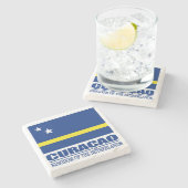Curacao Stenen Onderzetter (Zijkant)
