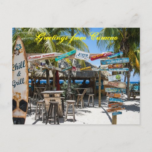 Curacao Strand Ansichtkaart Briefkaart (Voorkant)