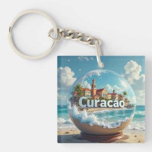 Curacao strand globe sleutelhanger
