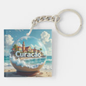 Curacao strand globe sleutelhanger (Achterkant)