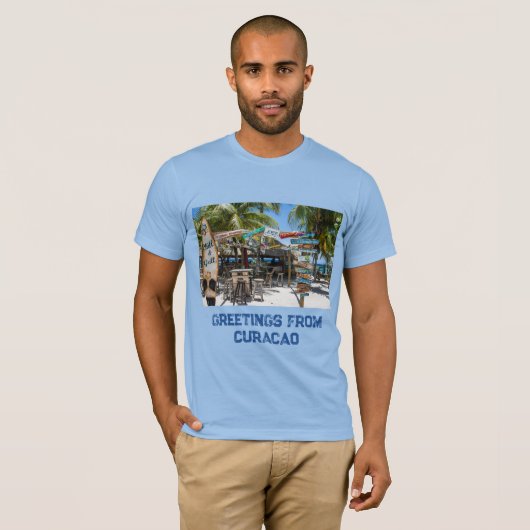 Curaçao-strand T-shirt (Voorkant volledig)